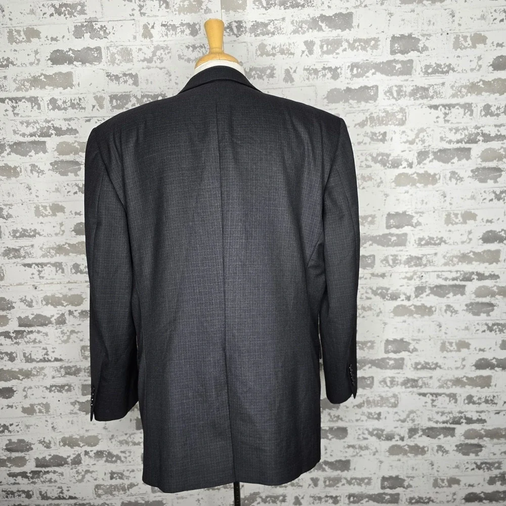 Jos A Bank 2 Piece Suit Gray‎ Wool 2 Button Center Vent 46R Slim Fit Pants 38x28